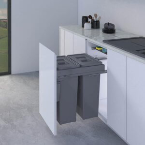 Qubika 50cm Double Waste Bin