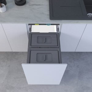 Qubika 40cm Double Waste Bin