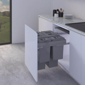 Quibika 60cm Quad Waste Bin